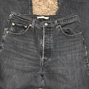 Women’s Levi Black Jeans RIBCAGE STRAIGHT ANKLE